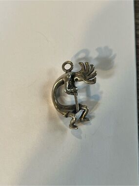Sterling Silver Kokopelli Pendant Charm - Musician. Southwestern Native American
